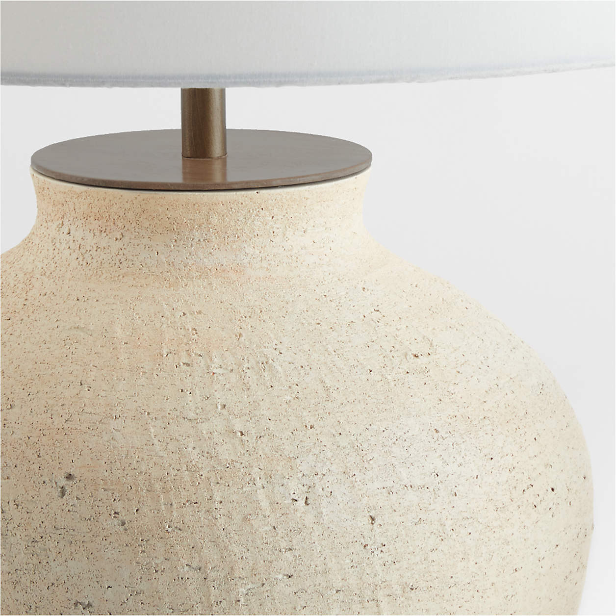 Corfu Cream Table Lamp with Linen Taper Shade Bedroom Lighting + Reviews | Crate & Barrel | Crate & Barrel