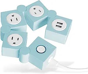 iJoy Rotating Surge Protector- 3 AC Outlets and 2 USB Charging Ports with 5 Ft Extension Cord- Po... | Amazon (US)