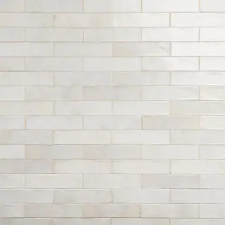 Mandalay White 2.95 in. x 11.81 in. Polished Ceramic Wall Tile (5.38 sq. ft./Case) | The Home Depot