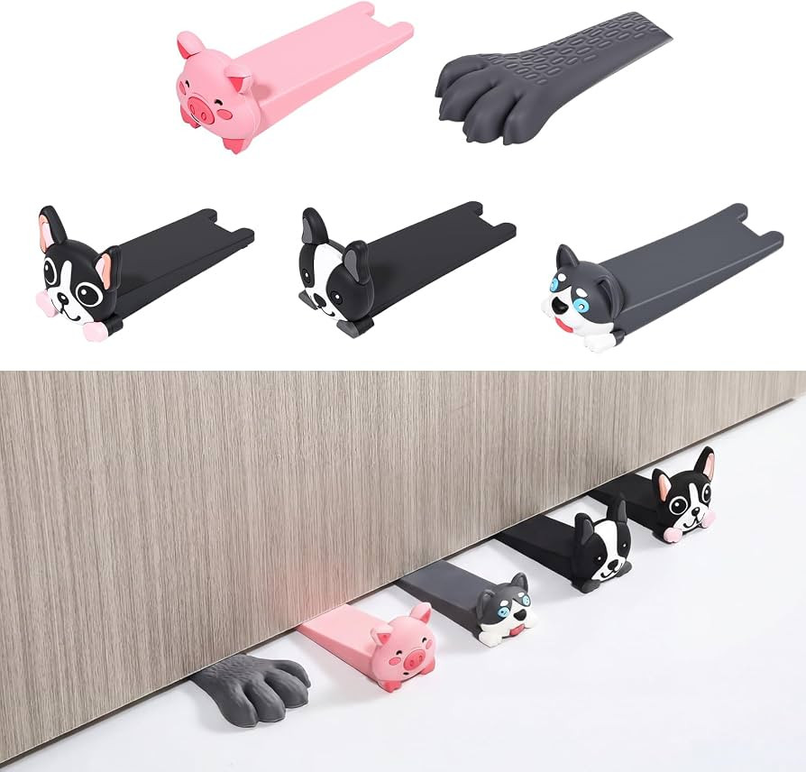 5 Pcs Decoration Cute Door Stopper, Cartoon Animal Dog Pig Animal Door Stop, Decorative Door-Wedg... | Amazon (US)