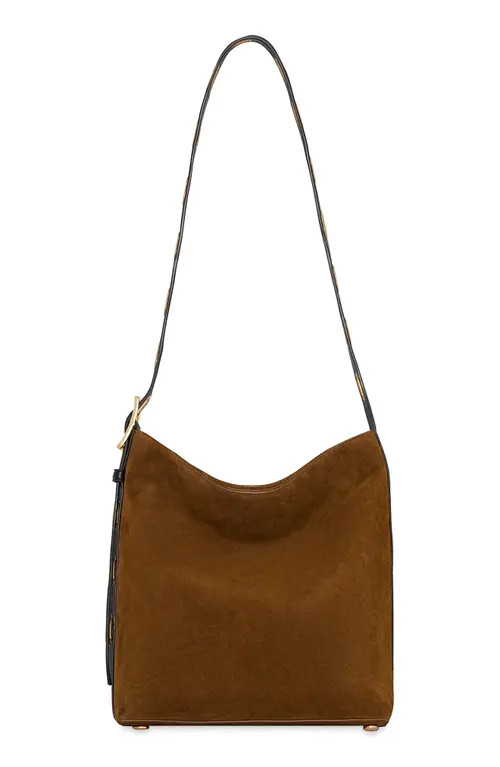 Rebecca Minkoff Crosby Suede Bucket Bag in Vintage/black at Nordstrom | Nordstrom