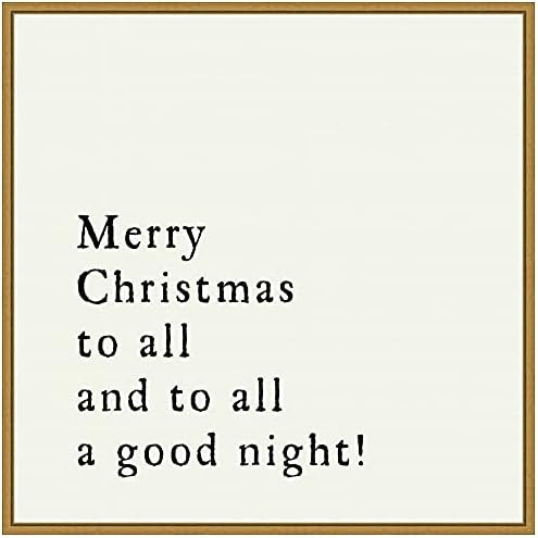 Merry Christmas To All by Amanti Art Portfolio Framed Home Decor Canvas Wall Art | Amazon (US)