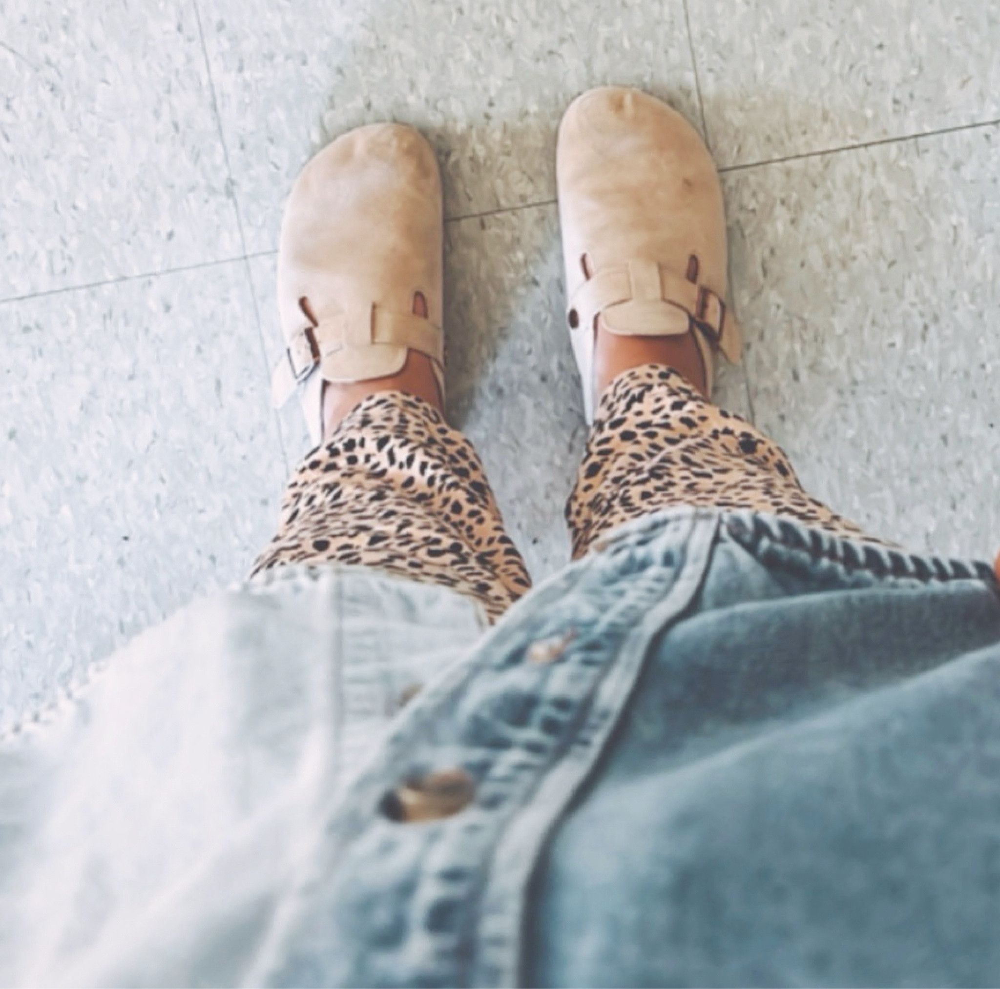 Denim, leopard, and birk dupes! 
#OOTD #teacherstyle 

#LTKMidsize #LTKShoeCrush #LTKOver40