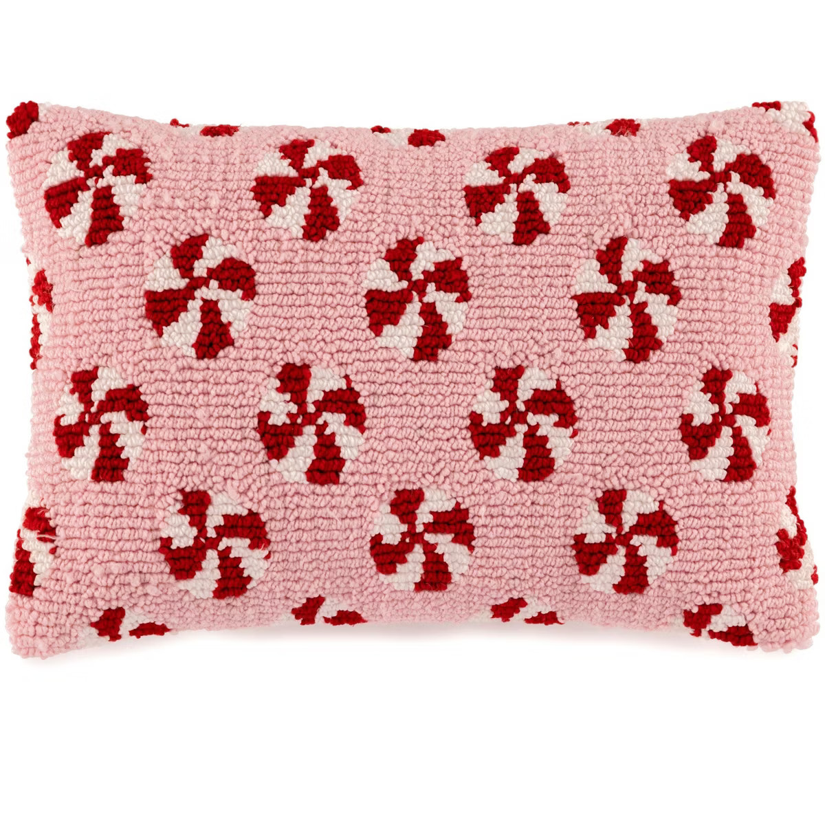 Shiraleah Pink and Red Peppermint Christmas Pillow | Target