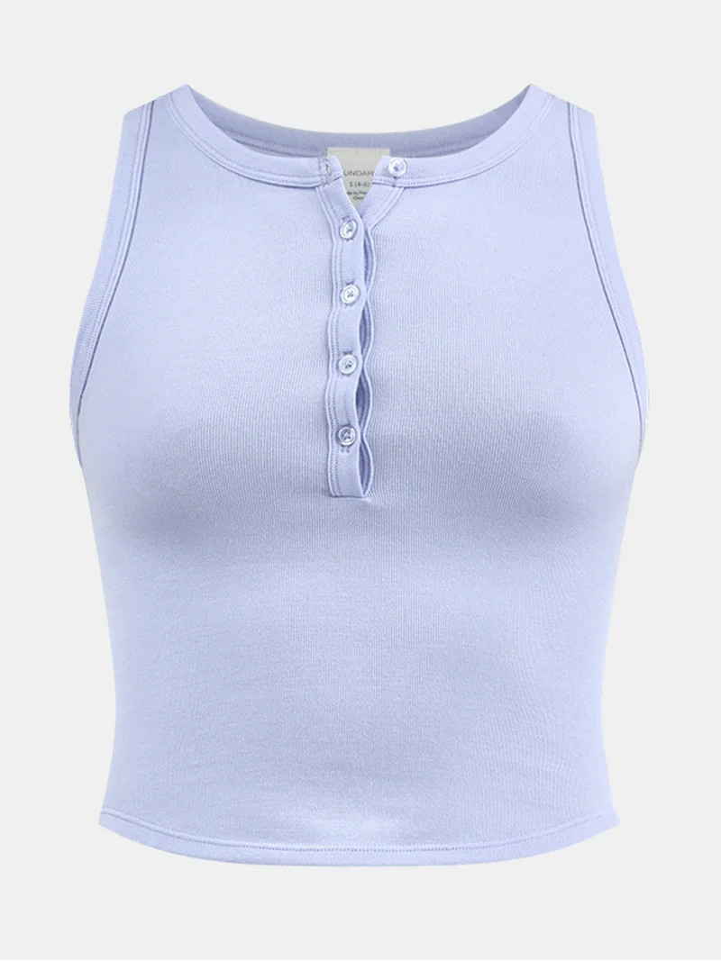 No Boundaries Seamless Henley Tank, Women's | Walmart (US)