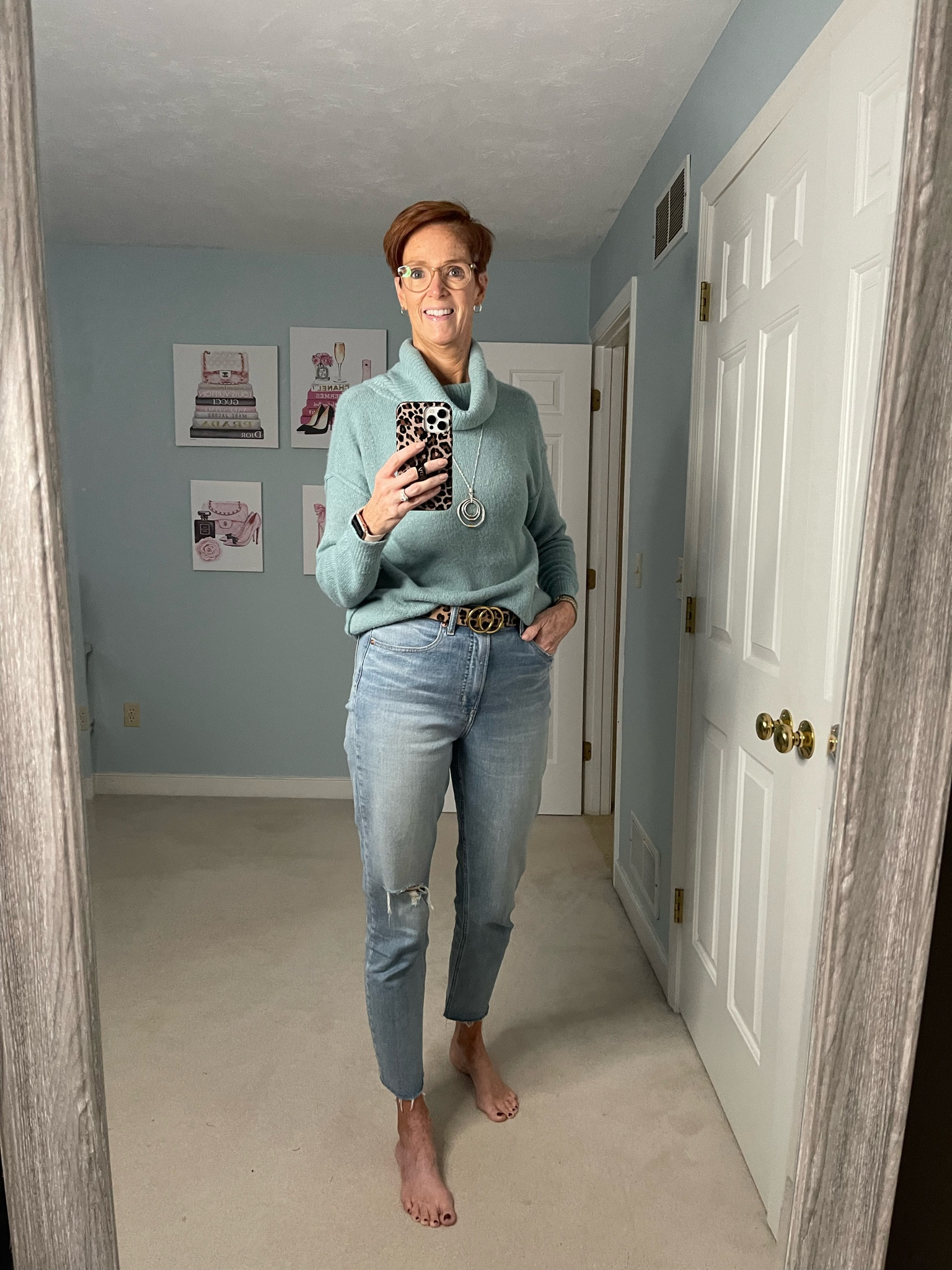 Casual and comfortable outfit to work from home.

Cowl neck sweater, distressed jeans, fall outfit

#LTKstyletip