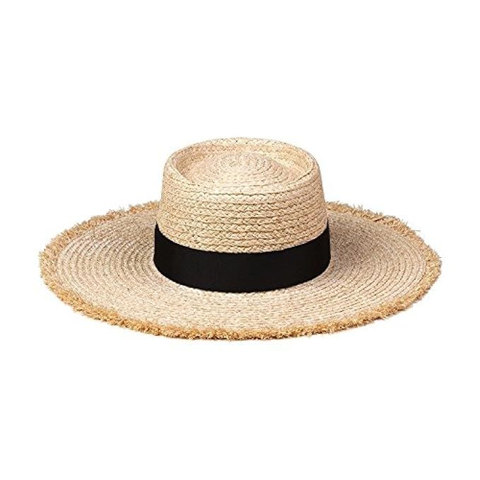 Lack of Color Women's Ventura Raffia Straw Wide-Brimmed Boater Hat | Amazon (US)