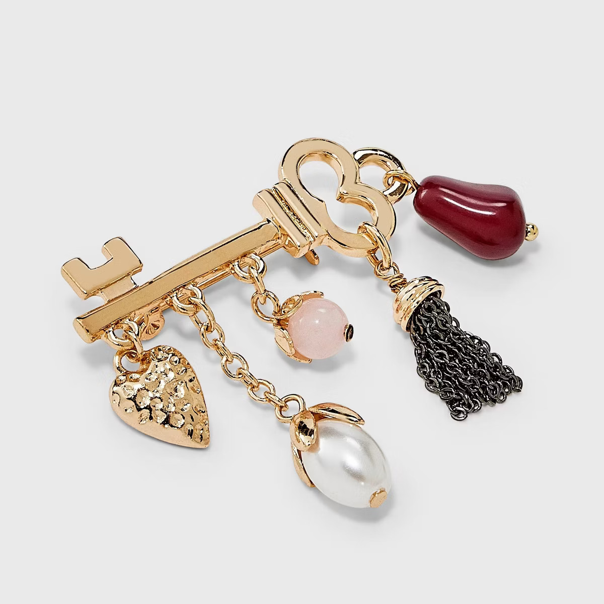 Key with Hanging Charms Pin - Universal Thread™ Gold | Target