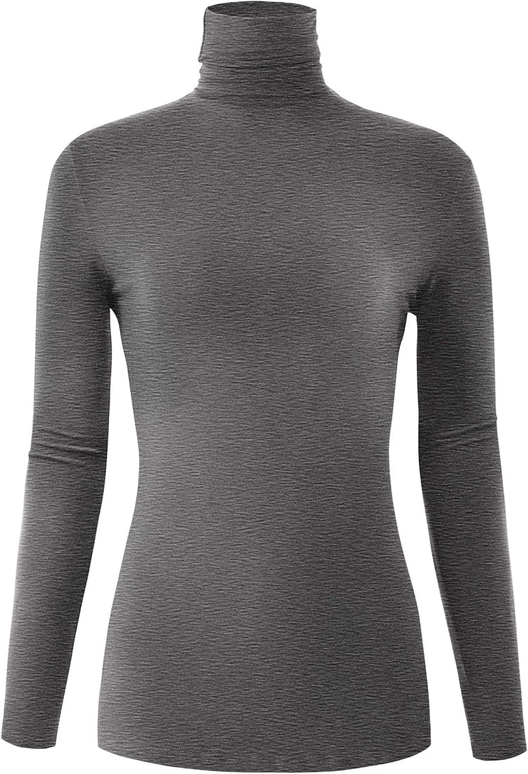 AUHEGN Women's Long Sleeve Lightweight Turtleneck Top Pullover Casual Active Layer Tops Shirts | Amazon (US)