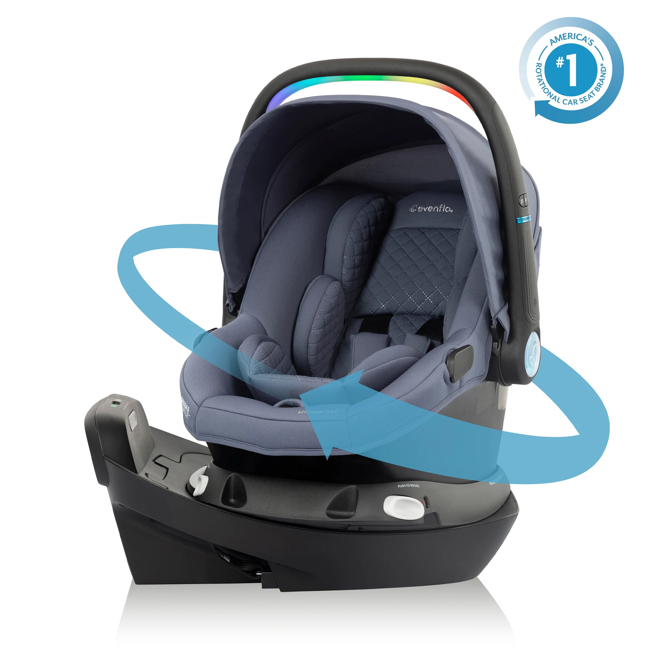 Revolve180 LiteMax NXT Rotating Infant Car Seat with SensorySoothe - Evenflo® Official Site | Evenflo Company