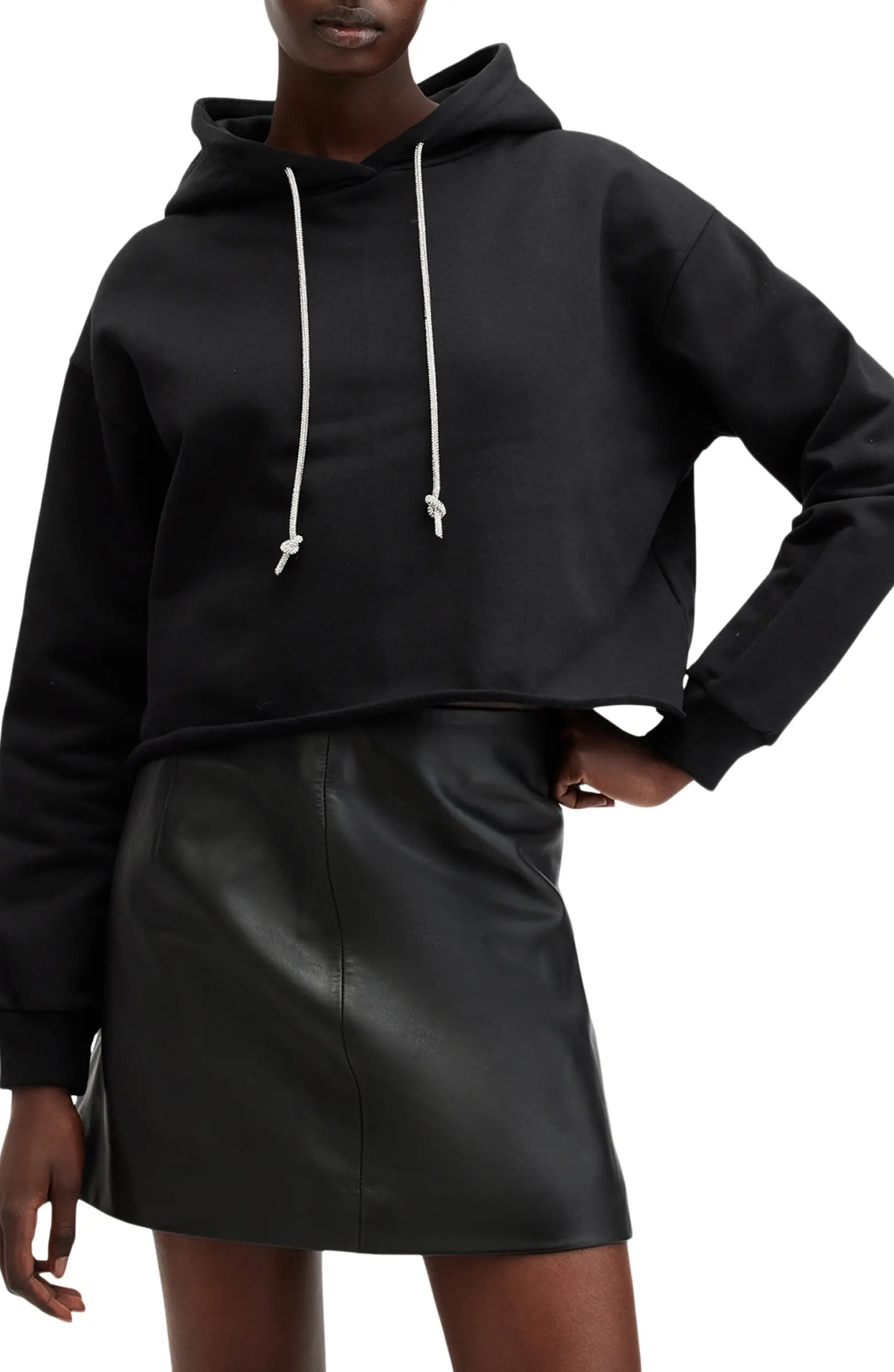 AllSaints Pippa Sparkle Cotton Hoodie | Nordstrom | Nordstrom