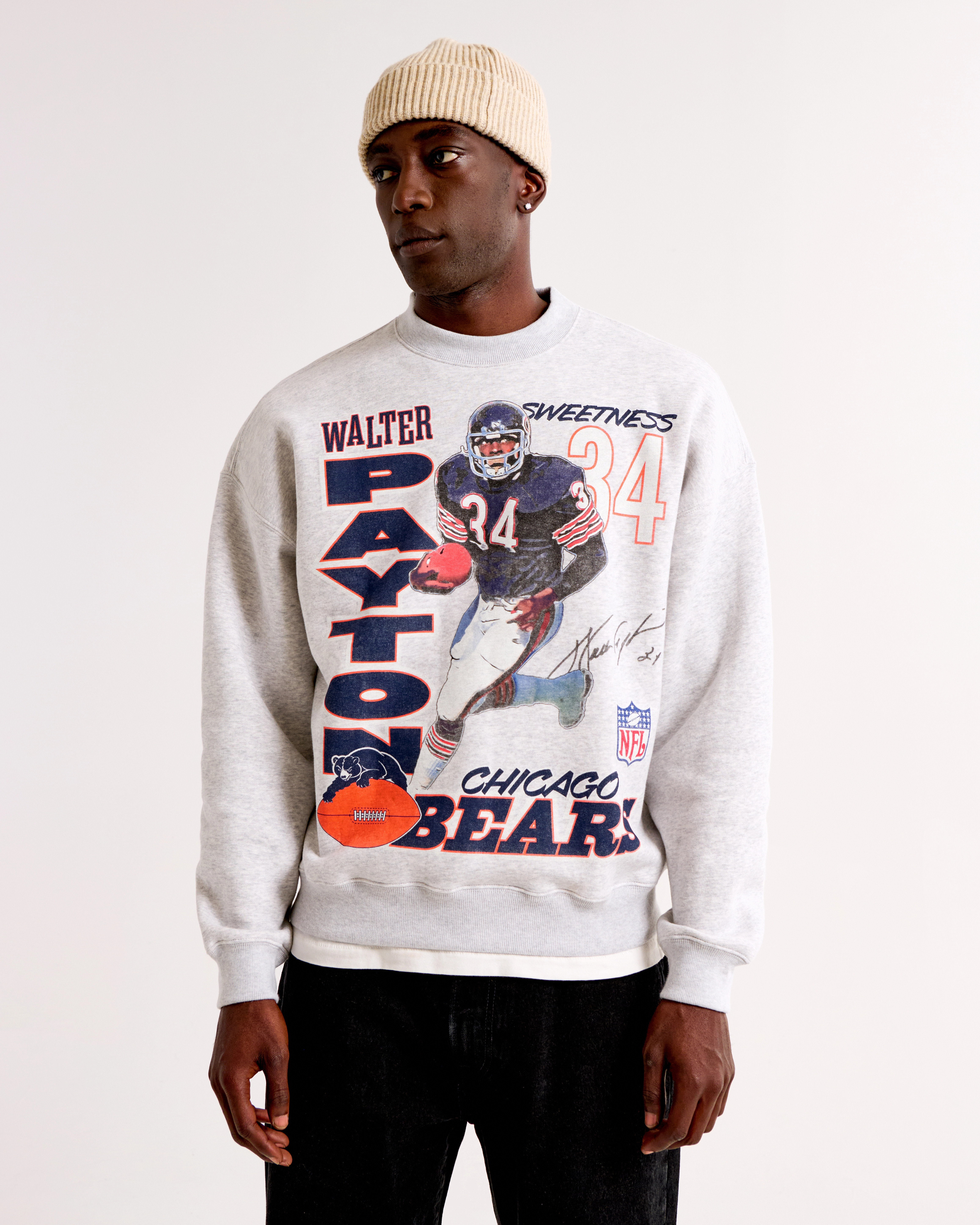 Walter Payton Graphic Crew Sweatshirt | Abercrombie & Fitch (US)
