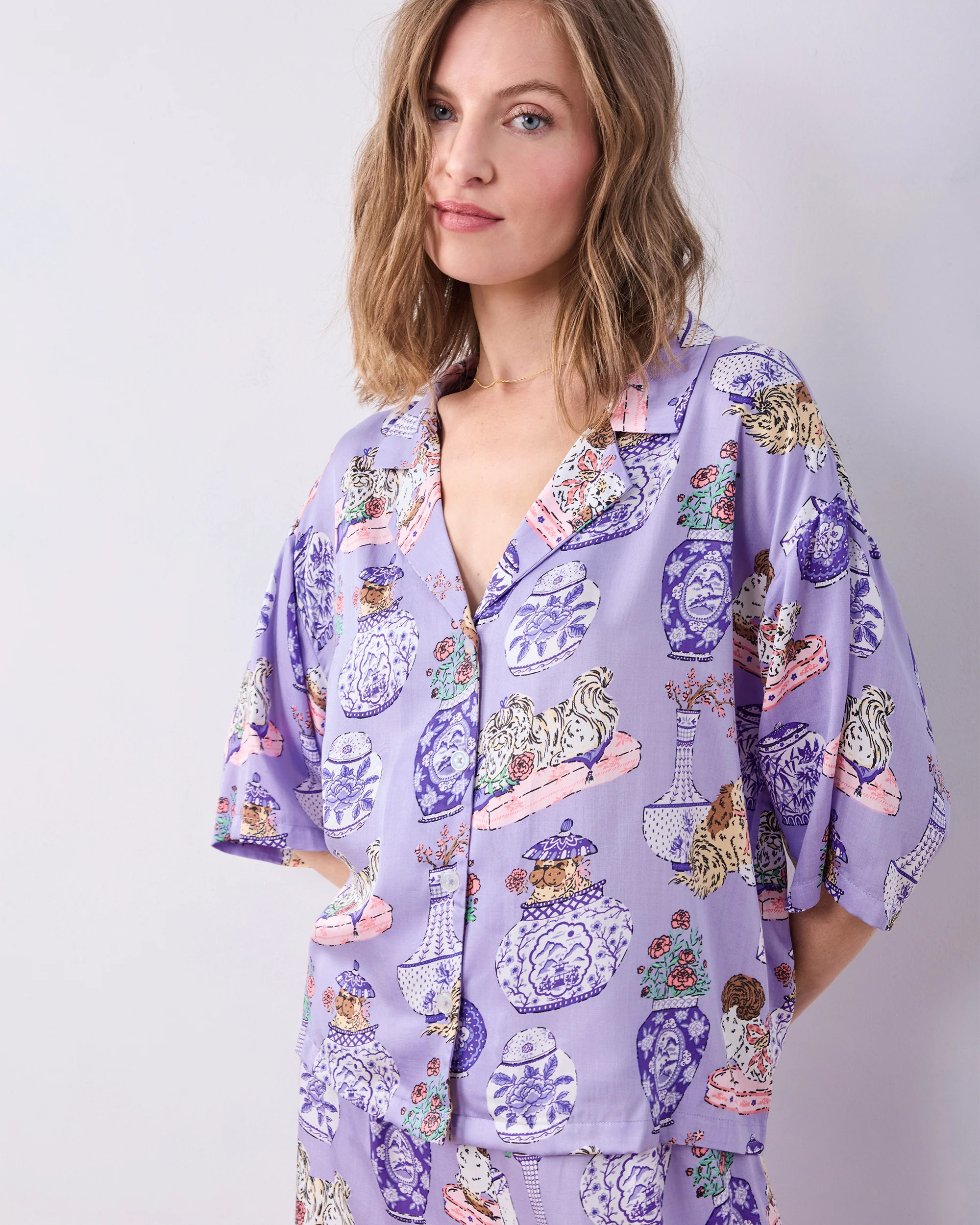 Fancy Dogs - Petite Eco Satin Wildest Dreams Set - Lavender Glaze | Printfresh