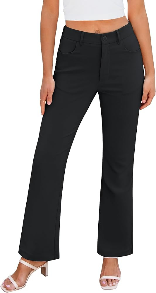 GRAPENT Bootcut Dress Pants for Women High Waisted Business Causal Elastic Waist Stretch Flare Wo... | Amazon (US)