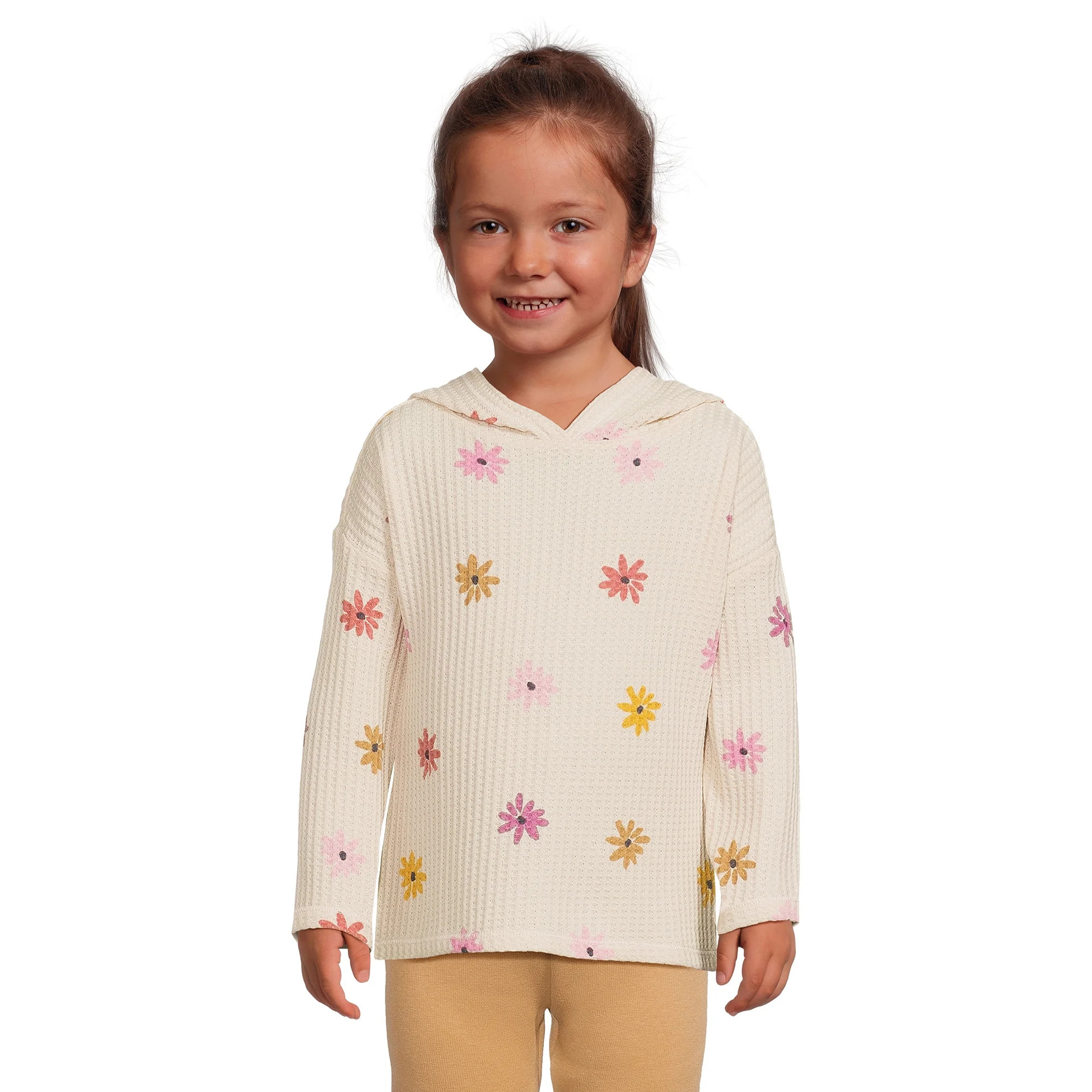 Garanimals Toddler Girls Thermal Hoodie, Sizes 12 Months - 5T | Walmart (US)