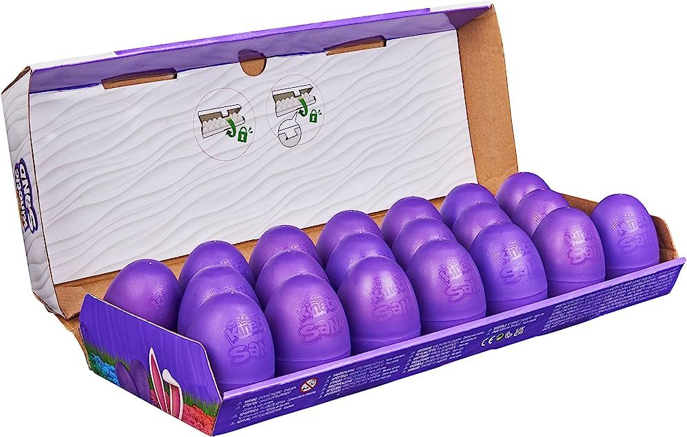 Kinetic Sand, 20-Pack Eggs with Red, Yellow, and Blue Play Sand, Easter Basket Stuffers Goodie Ba... | Amazon (US)