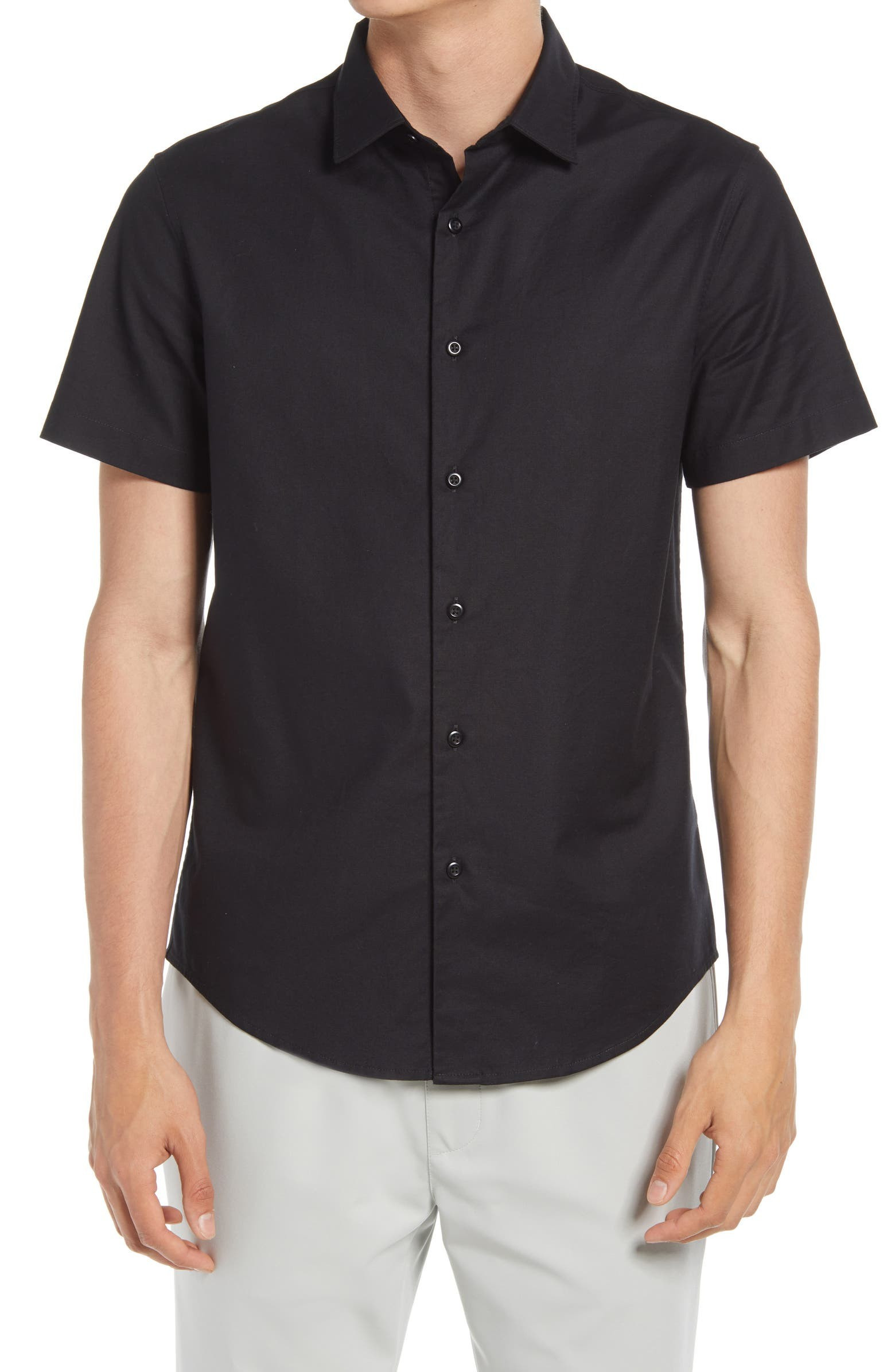 Short Sleeve Stretch Oxford Button-Up Shirt | Nordstrom | Nordstrom