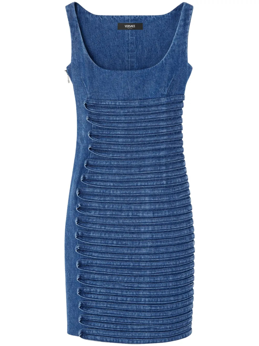 Versace Denim Mini Dress | Blue | FARFETCH | Farfetch Global