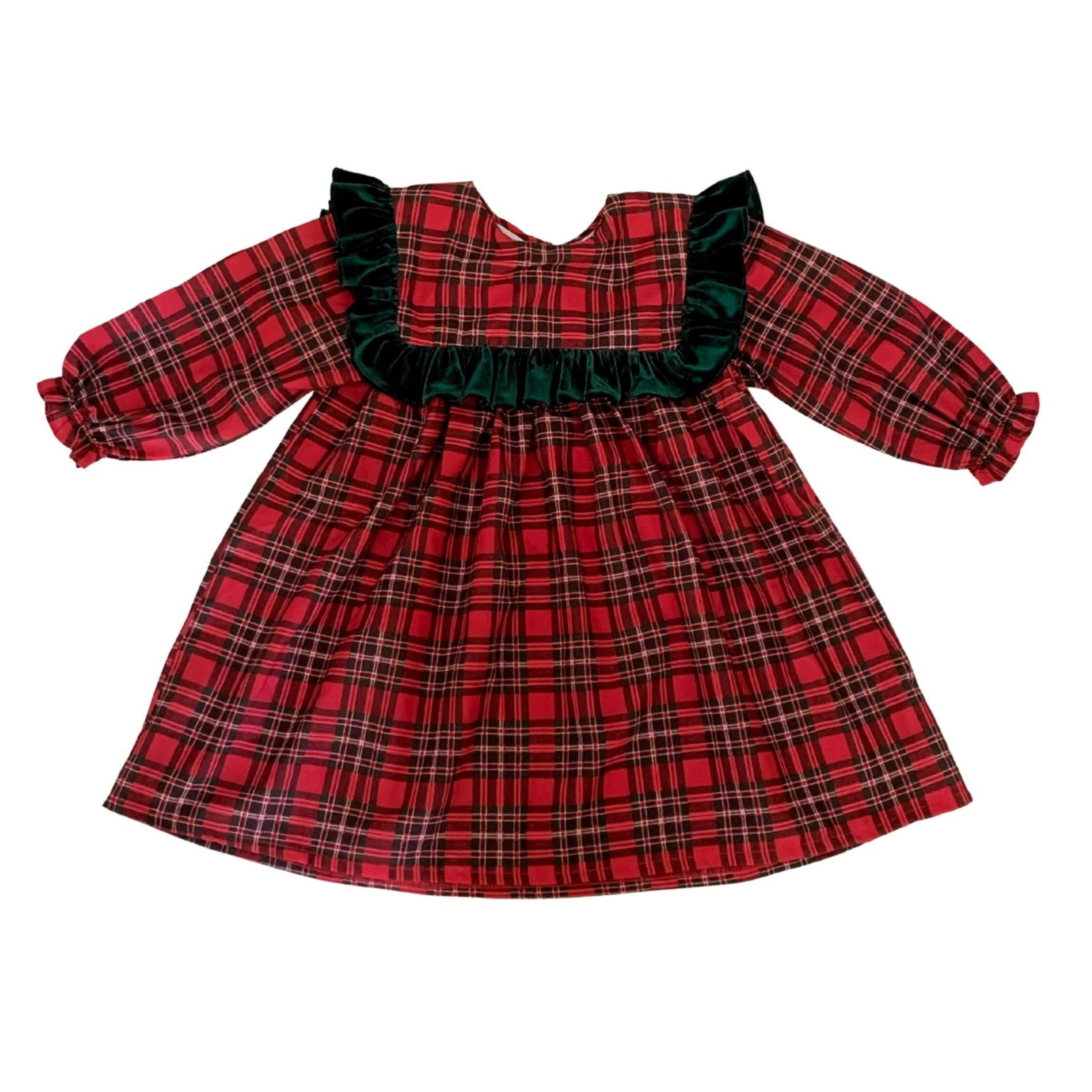 Francesca Red Holiday Plaid Smocked Dress | Lillie & Lilah