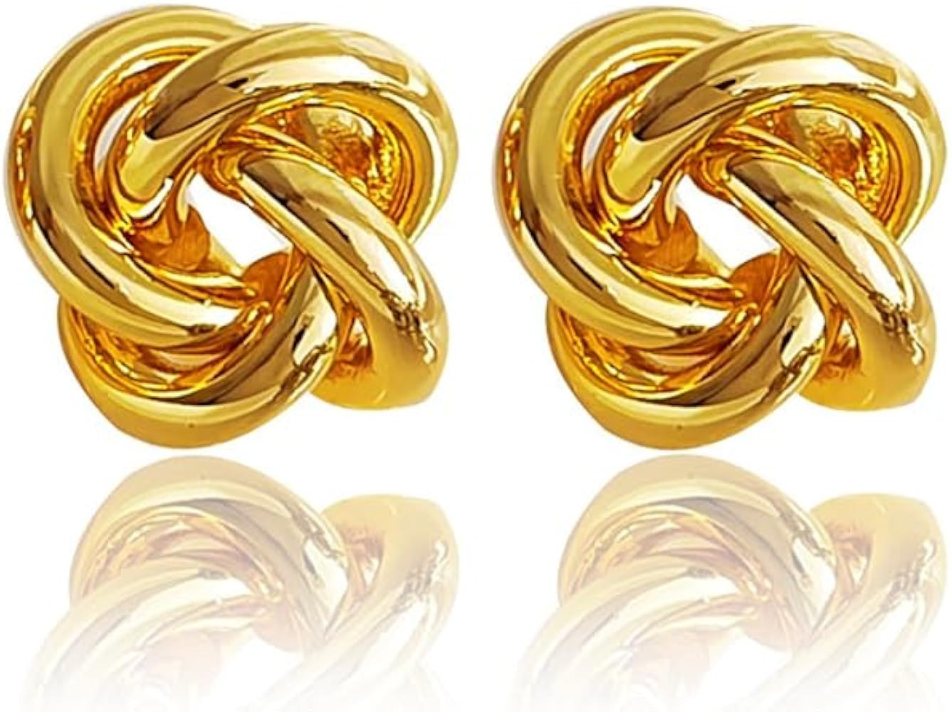 18k Gold Plated Love Knot Earrings Stud Celtic knot earring For Women | Amazon (US)