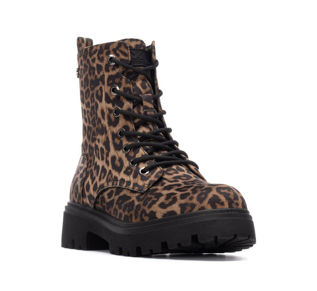 Xti Women's Ankle Combat Booties - Leopard | Macy's