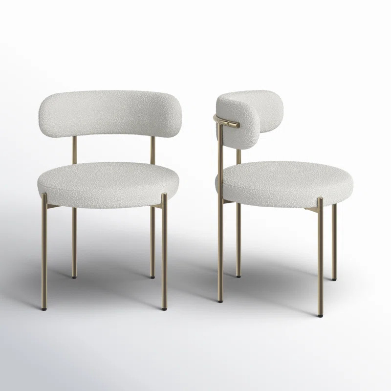 Sherwood Solid Back Boucle Side Chair (Set of 2) | Wayfair North America