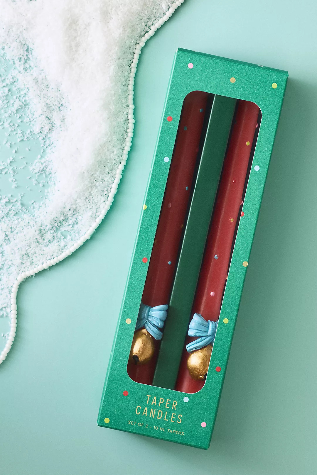 Festive Icon Taper Candles, Set of 2 | Anthropologie (US)