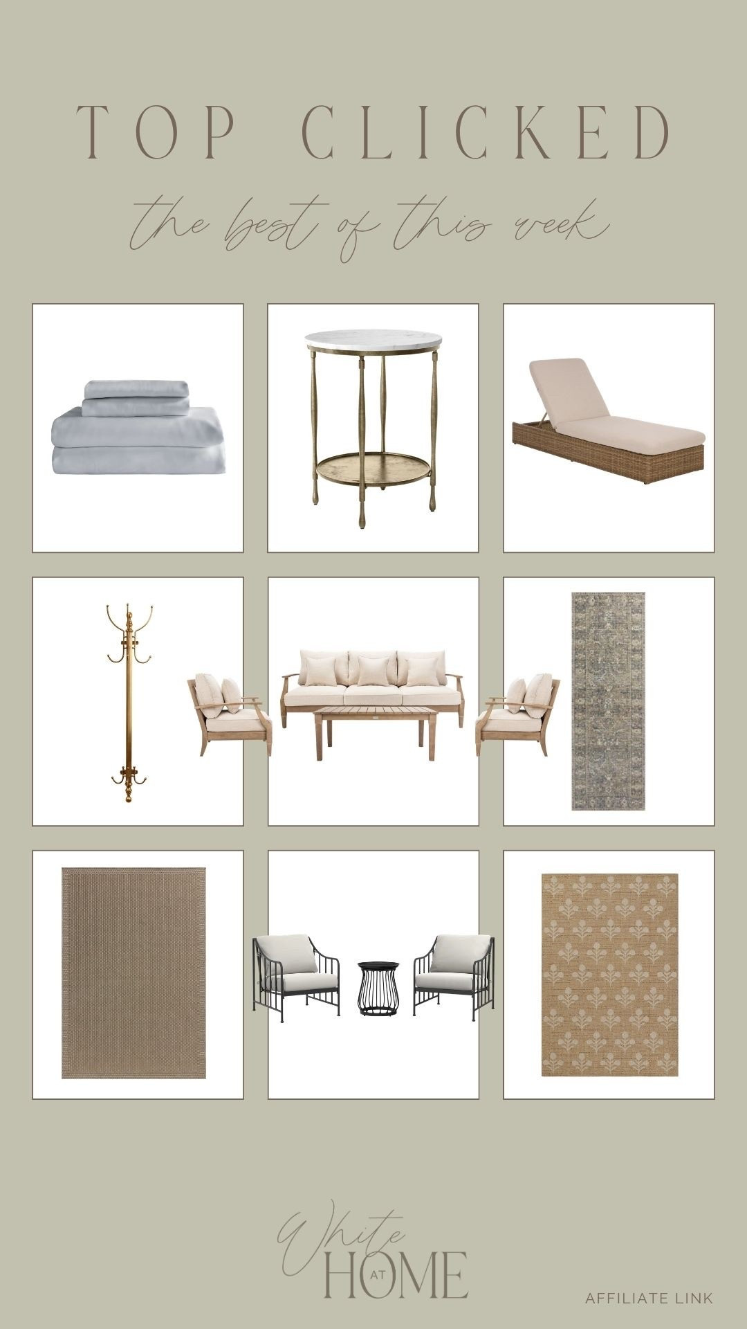 Last week’s top clicked favorites! The prettiest mix of indoor and outdoor rugs, affordable furniture finds, cozy bedding, and outdoor living favorites!

#LTKHome #LTKSeasonal #LTKSaleAlert