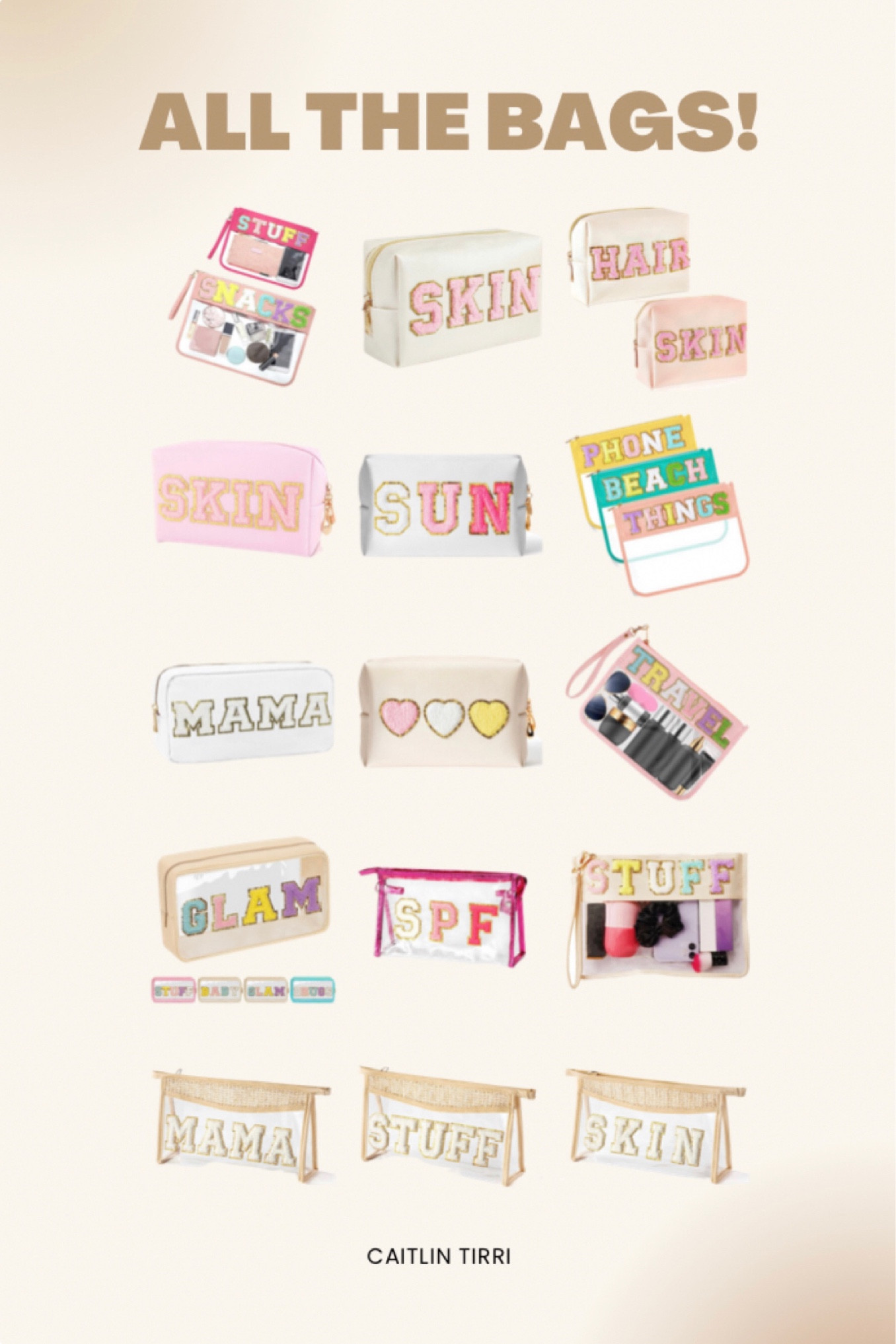 Affordable Patch Bags!

Chenille bags | affordable bags | cosmetic bags | travel bags | beach bags | makeup bag | preppy patch makeup bag | patch bags | bags with patches | colorful patch | clear pouch | clear travel bag | concert bag | monogram bag | Amazon #LTKFestival 

#LTKbeauty #LTKunder50 #LTKWedding
#LTKbump #LTKbaby #LTKitbag #LTKkids 

#LTKtravel #LTKfamily #LTKswim