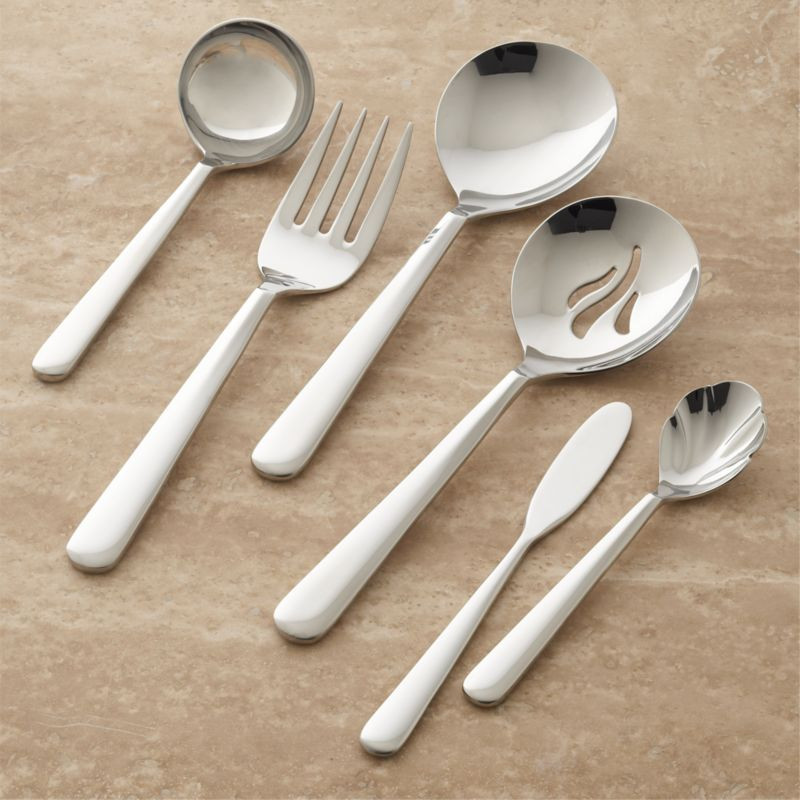 Strand 6-Piece Serving Set + Reviews | Crate & Barrel | Crate & Barrel