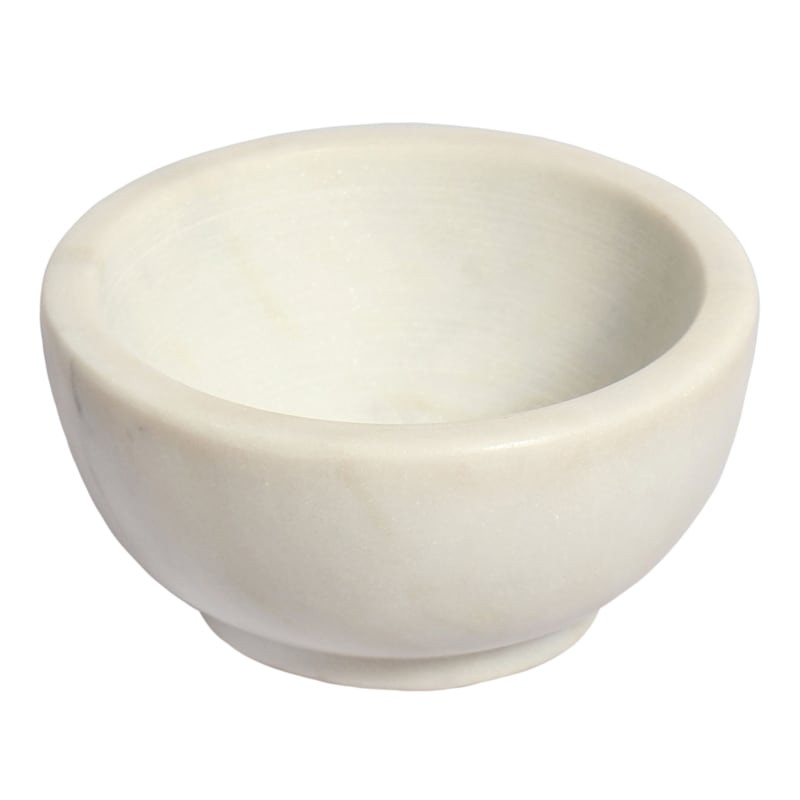 White Marble Bowl, Small | At Home