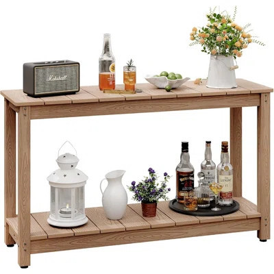 Outdoor Console Table, 48" Weather Resistant HIPS Patio Side Tab... | Wayfair North America