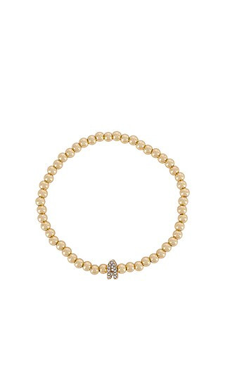 Pave Initial Pisa Bracelet in Gold | Revolve Clothing (Global)