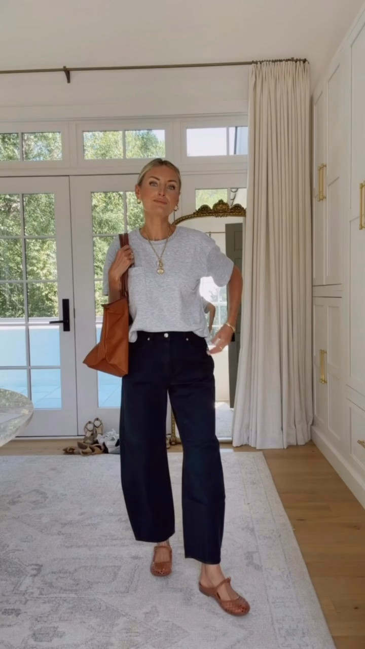 This top is from a lounge set from Target! I love how easily you can mix it with another piece to make a casual outing look! Wearing small in top, 4 in jeans

Loverly grey, Target fashion, black barrel jeans outfit, grey tee shirt how to style, casual everyday outfit ideas, affordable fashion

#LTKSeasonal #LTKootd