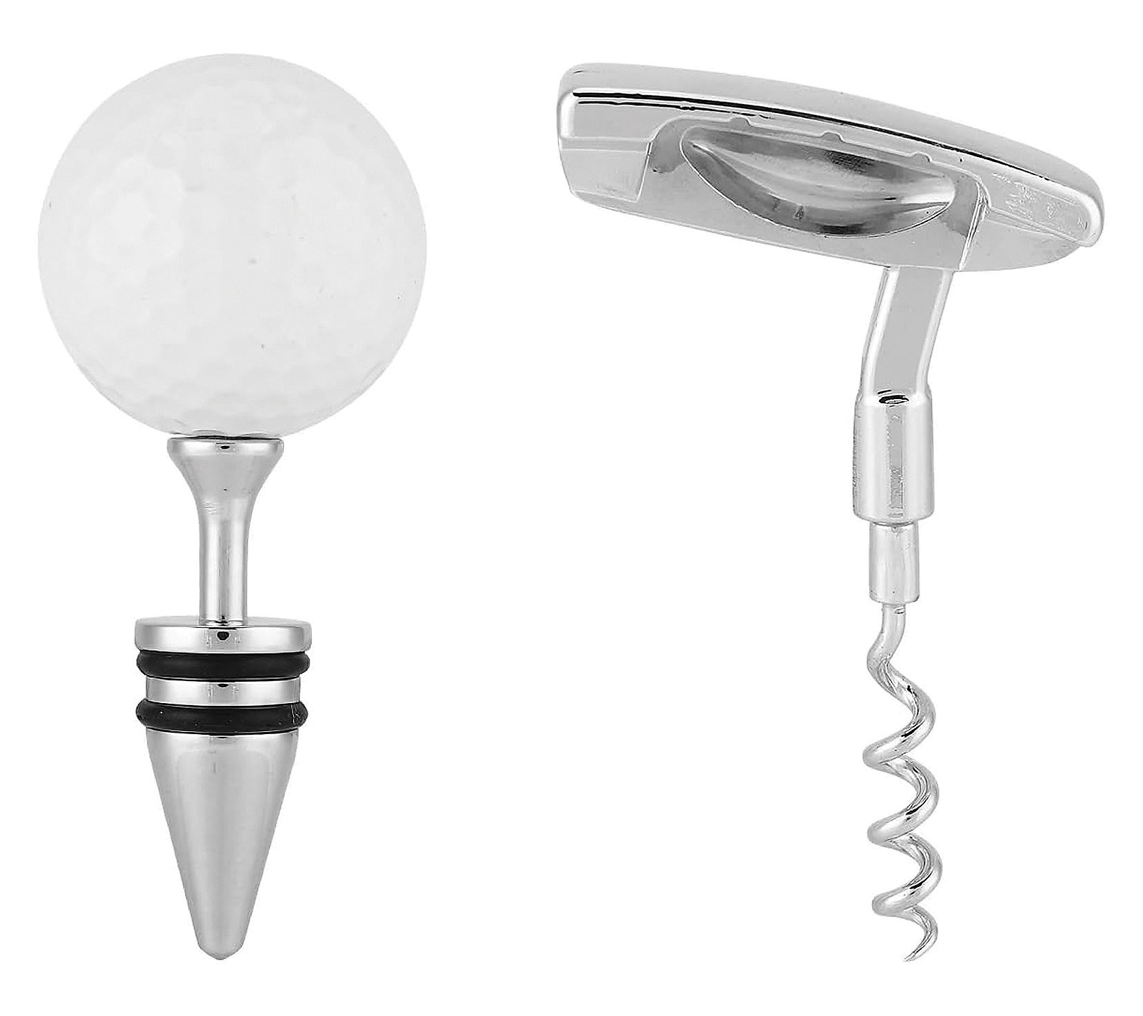 Outset Golf Wine Opener and Stopper Set | QVC
