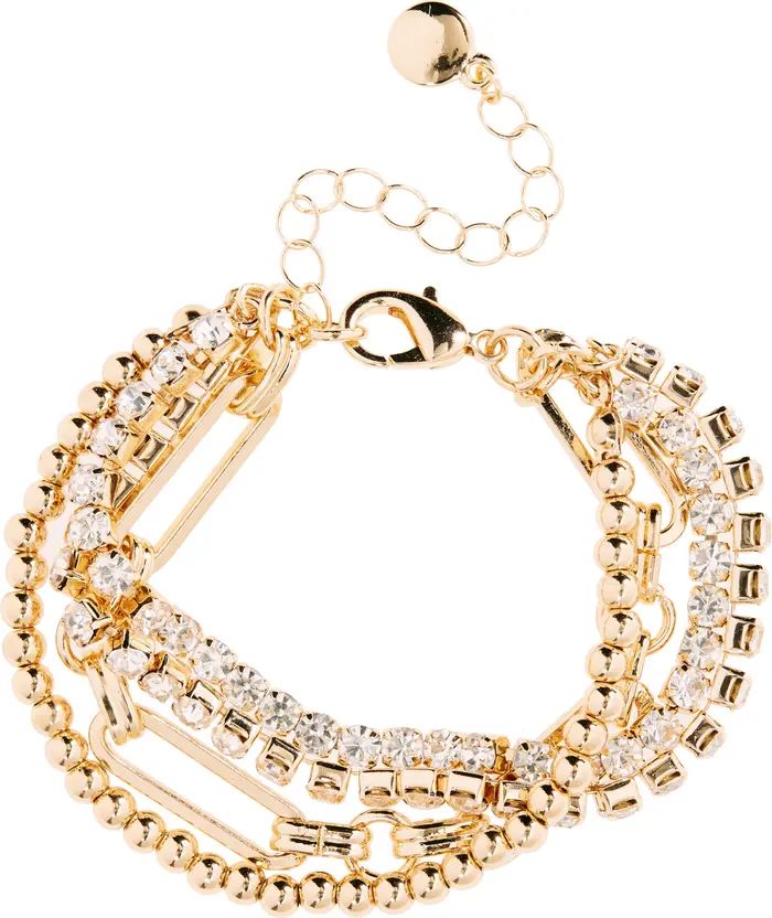 BaubleBar Four Strand Crystal Layered Bracelet | Nordstromrack | Nordstrom Rack