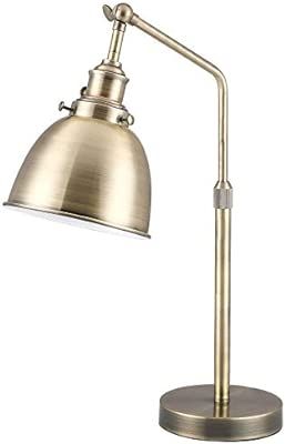 CO-Z Vintage Gold Desk Lamp with LED Bulb, Metal Office Task Lamp Adjustable, Modern Industrial S... | Amazon (US)