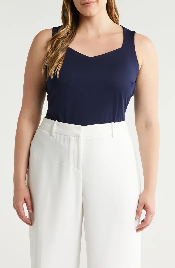 Halogen® Sleeveless Sweetheart Neck Knit Shell | Nordstrom | Nordstrom