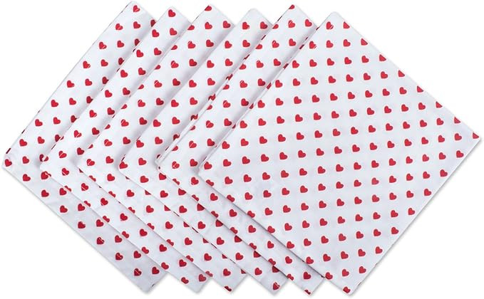 DII Valentine's Day Collection, Napkin Set, 20x20, Little Hearts, 6 Piece | Amazon (US)