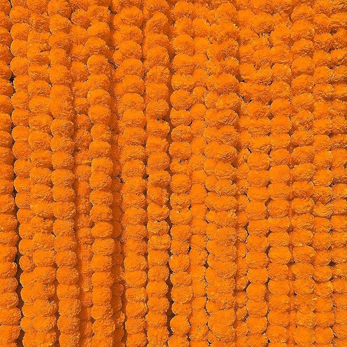 TIED RIBBONS Marigold Garland for Decoration | 5 Feet, Orange | Pack of 5 | Marigold Flower India... | Amazon (US)