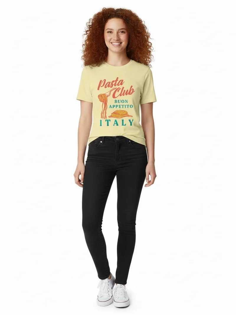 Pasta Club Women's Graphic Everyday Tee with Short Sleeves, Sizes XXS-XXL | Walmart (US)
