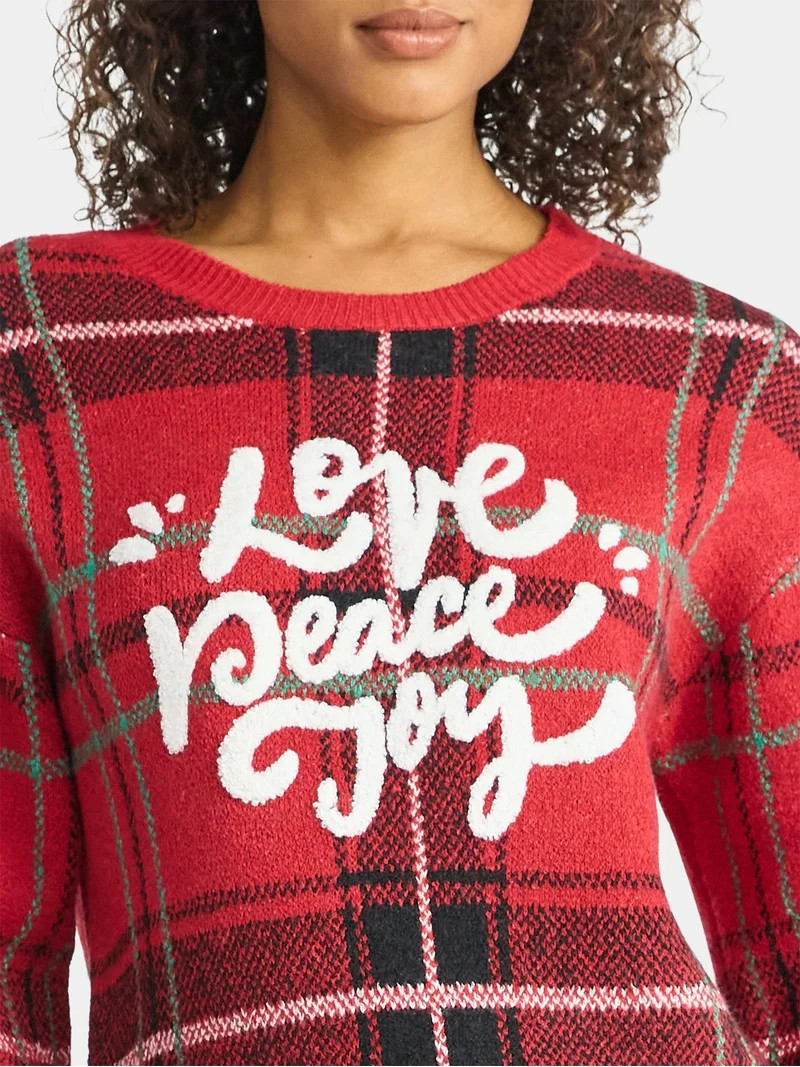 Holiday Time Women's and Women's Plus Pretty Christmas Sweater, Sizes XXS-3X | Walmart (US)