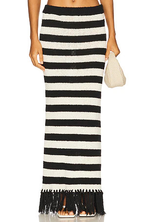 Lauryn Knitted Maxi Skirt in Striped | Revolve Clothing (Global)
