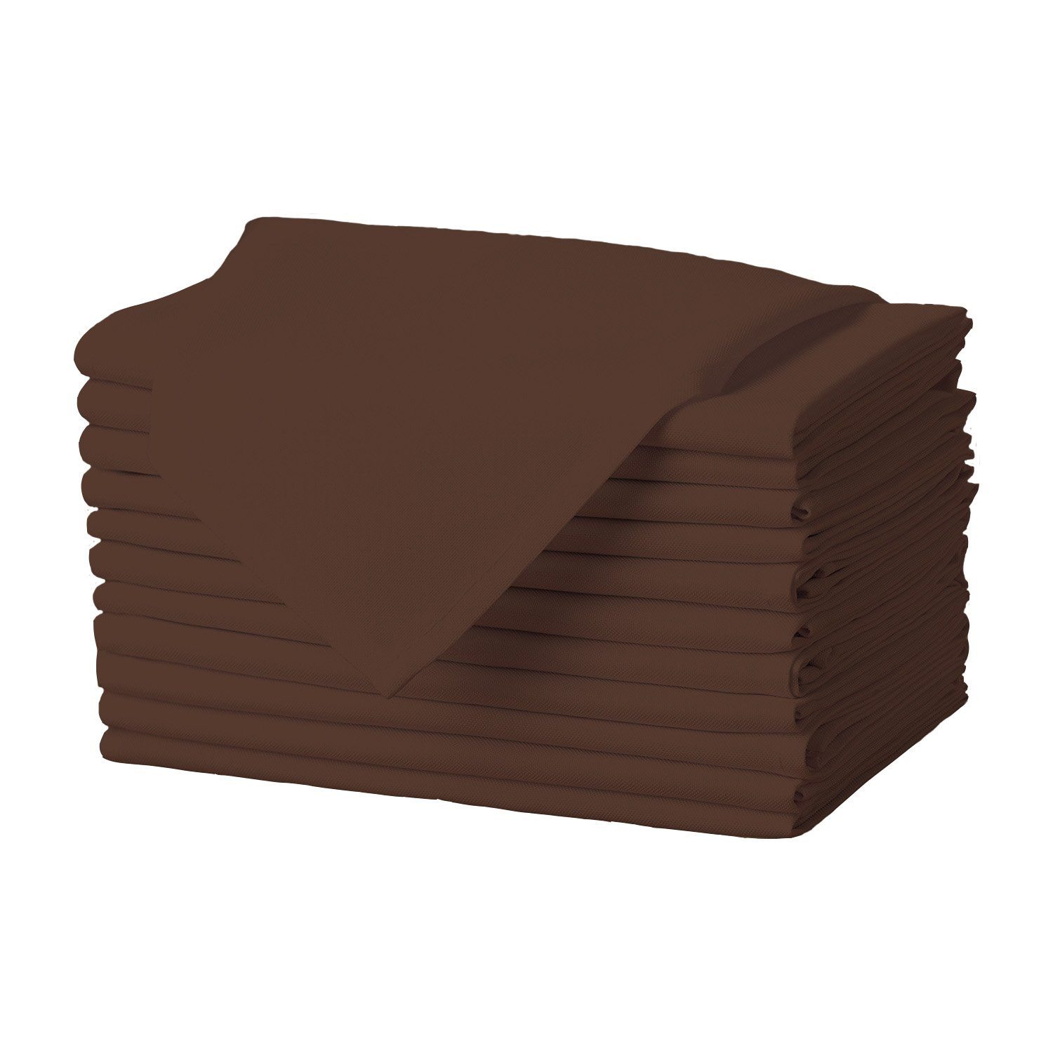 Gee Di Moda Cloth Napkins - 17 x 17 Inch Chocolate Dinner Napkins - Set of 12 Soft & Absorbent Wa... | Amazon (US)