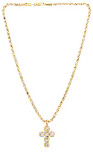 Nelli Cross Necklace in Gold | Revolve Clothing (Global)