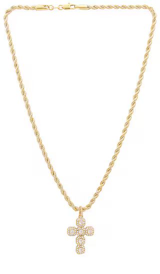 Nelli Cross Necklace in Gold | Revolve Clothing (Global)