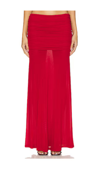 Meila Maxi Skirt in Cherry | Revolve Clothing (Global)