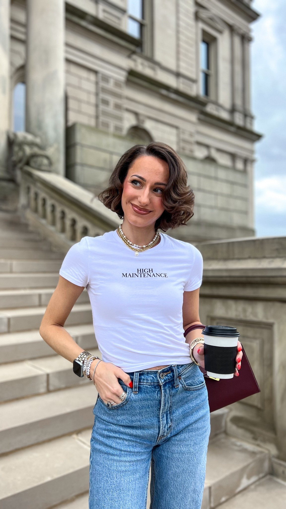 Restocked! Graphic tee runs tts (wearing an xs)
90s high rise relaxed jeans run big, size down (wearing a 23 regular)

#LTKFindsUnder50 #LTKSummerEdit #LTKSeasonal