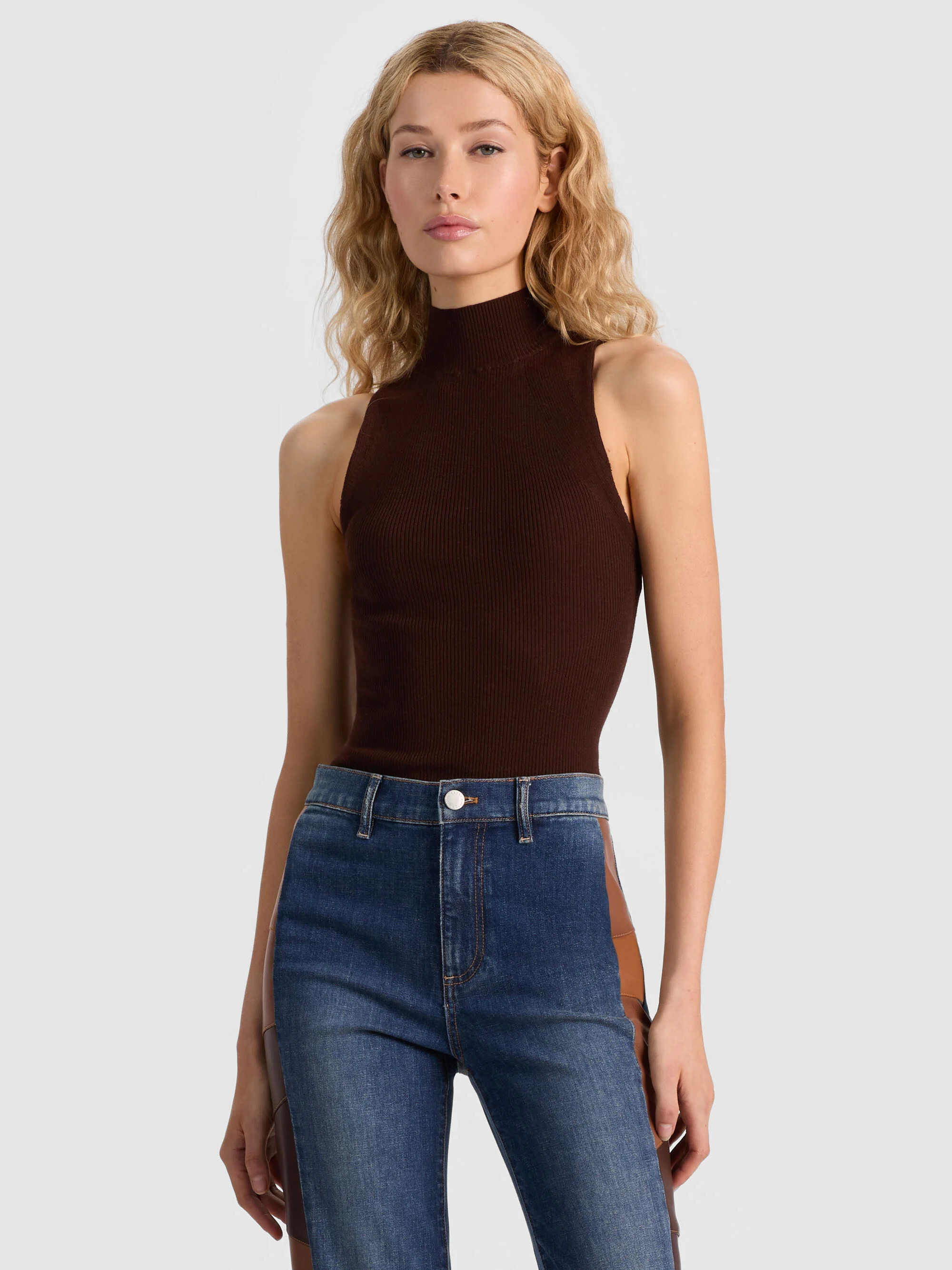 DARCEY RIBBED TANK | Alice + Olivia