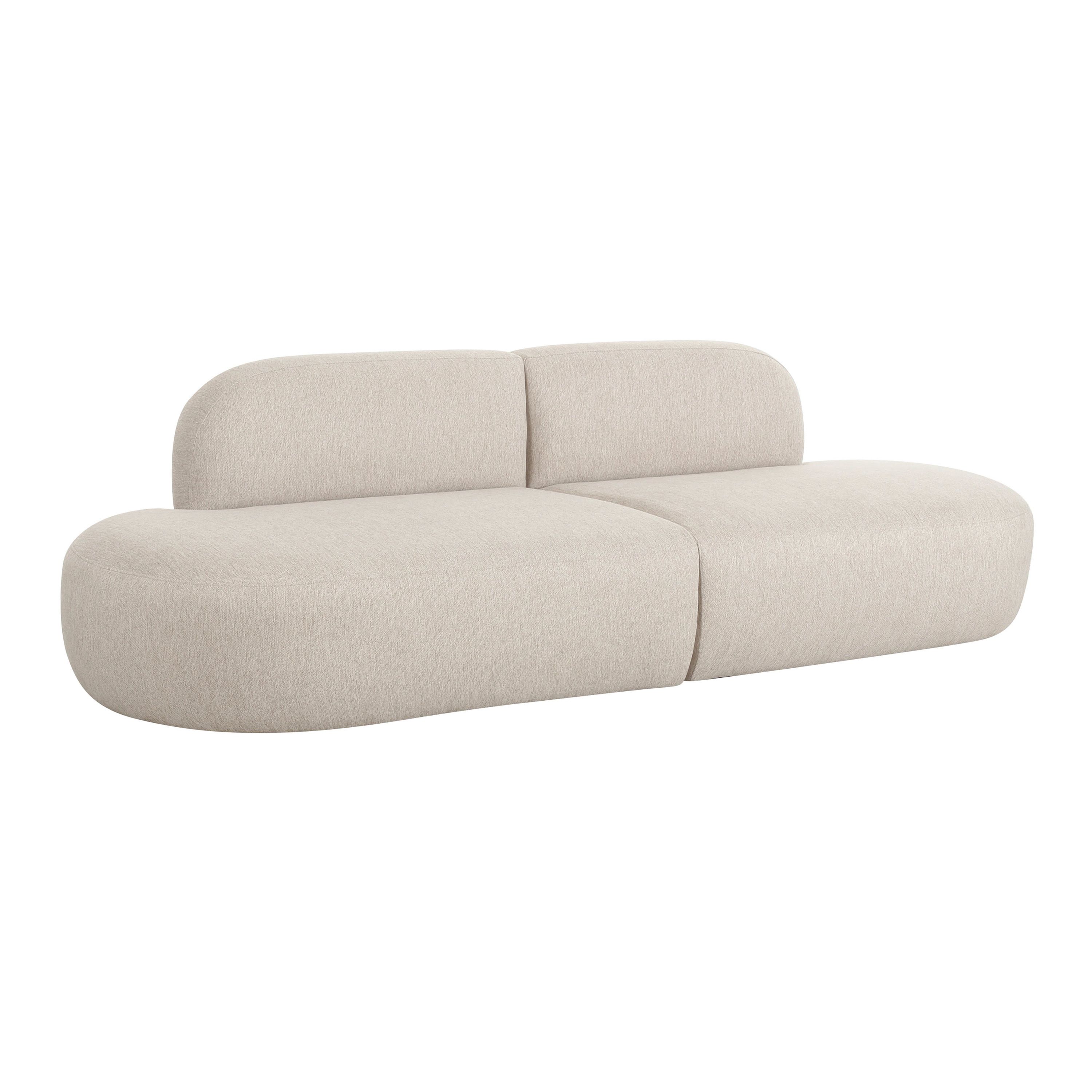 Artemisa Neutral Curved Modern Sofa | World Market